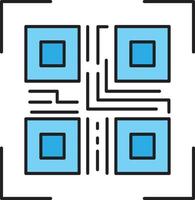 illustration vectorielle de code qr sur un arrière-plan.symboles de qualité premium.icônes vectorielles pour le concept et la conception graphique. vecteur