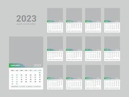 calendrier mural 2023 vecteur