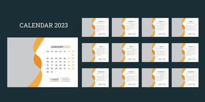 calendrier de bureau 2023 vecteur