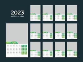 calendrier mural 2023 vecteur