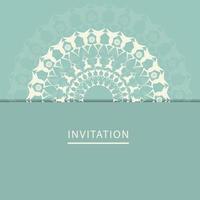 modèles de cartes d'invitation avec motif or et cristaux couleur fond de mandala de luxe avec motif arebesque doré style oriental islamique arabe. mandala décoratif de style ramadan vecteur