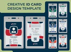 modèle de conception de carte d'identité unique moderne créative professionnelle vecteur