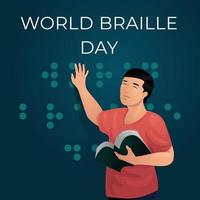 journée mondiale du braille vecteur