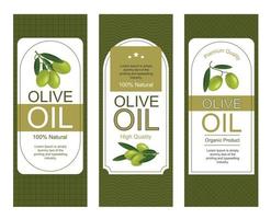 étiquettes d'huile d'olive vecteur