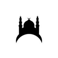 vecteur de logo mosquée ramadan