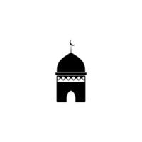 vecteur de logo mosquée ramadan