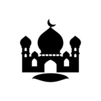 vecteur de logo mosquée ramadan