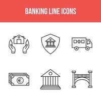 icônes bancaires en ligne vecteur