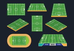 Icônes de terrain de football vecteur