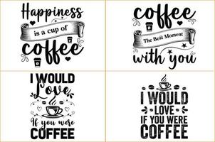 citations de motivation de café typographie ou t-shirt de typographie de café vecteur