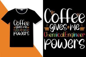 conception de t-shirt typographie café vecteur
