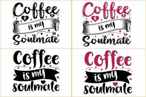 citations de motivation de café typographie ou t-shirt de typographie de café vecteur