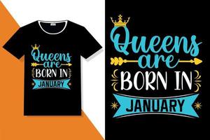 expression populaire que les reines sont nées dans des conceptions de t-shirt vecteur