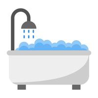 concepts de baignoire à la mode vecteur