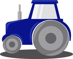 tracteur bleu, illustration, vecteur sur fond blanc.