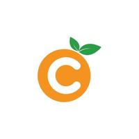 logo de fruits orange vecteur