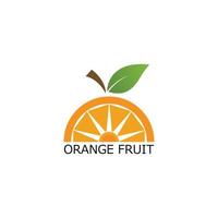 logo de fruits orange vecteur