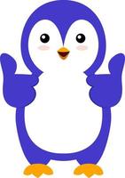 pingouin heureux, illustration, vecteur sur fond blanc.