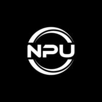 création de logo de lettre npu dans l'illustration. logo vectoriel, dessins de calligraphie pour logo, affiche, invitation, etc. vecteur