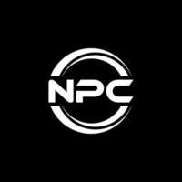 création de logo de lettre npc en illustration. logo vectoriel, dessins de calligraphie pour logo, affiche, invitation, etc. vecteur