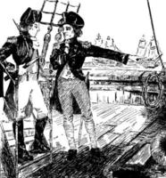 trafalgar, illustration vintage vecteur