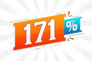 171 promotion de bannières marketing à prix réduits. Conception promotionnelle de 171 % des ventes. vecteur