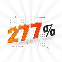 277 promotion de bannières marketing à prix réduits. Conception promotionnelle de 277 % des ventes. vecteur