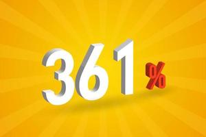 361 discount texte 3d pour les ventes et la promotion. vecteur