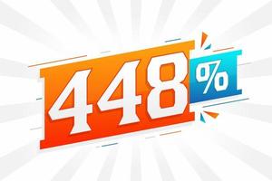 448 promotion de bannières marketing à prix réduits. Conception promotionnelle de 448 % des ventes. vecteur