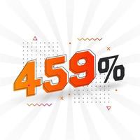 459 promotion de bannières marketing à prix réduits. Conception promotionnelle de 459 % des ventes. vecteur