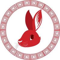 symbole du lapin du nouvel an lunaire chinois 2023 vecteur