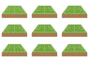 Vecteur libre d'icônes de terrain de football