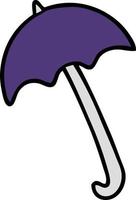 parapluie violet dessin animé vecteur