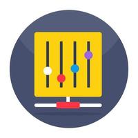 icône de conception modifiable de l'égaliseur de volume vecteur