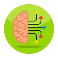 icône du design créatif de l'esprit artificiel vecteur