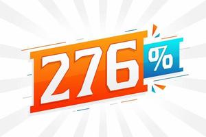 276 promotion de bannières marketing à prix réduits. Conception promotionnelle de 276 % des ventes. vecteur