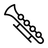 conception d'icône de clarinette vecteur