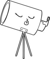 personnage de dessin animé mignon télescope vecteur