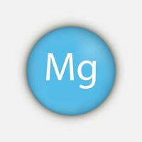 icône de supplément de vitamines minérales magnésium mg. illustration vectorielle. vecteur