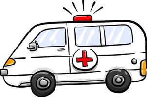 Ambulance , illustration, vecteur sur fond blanc