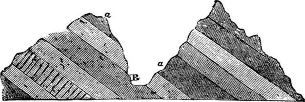 trempette de strates, illustration vintage. vecteur