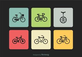 Icônes gratuites de vecteur de silhouette de vélo