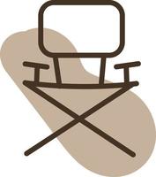 chaise de camping, illustration, vecteur sur fond blanc.