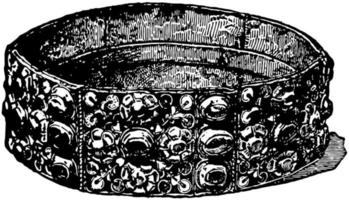 couronne de fer de lombardie, gravure vintage. vecteur