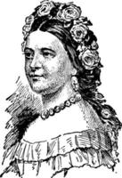 mary todd lincoln, illustration vintage vecteur