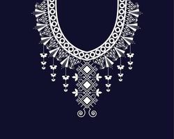 motif oriental ethnique géométrique traditionnel .conception de broderie de collier floral pour la mode women.background, papier peint, vêtements et emballage. vecteur