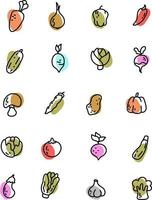 légumes sains, illustration, vecteur sur fond blanc