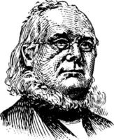 horace greeley, illustration vintage vecteur