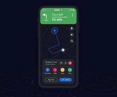 carte gps navigation ux ui concept, point de destination de l'application carte smartphone à l'écran, carte de recherche d'application naviguer, carte technologique, cartes de navigation de la ville, livreur, rue, piste, vecteur de localisation