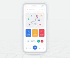 carte application de navigation gps concept d'interface utilisateur ux, application de carte mobile, navigation sur carte de recherche d'application pour smartphone, carte technologique, cartes de navigation de la ville, rue de la ville, suivi gps, traqueur de localisation, illustration vectorielle vecteur